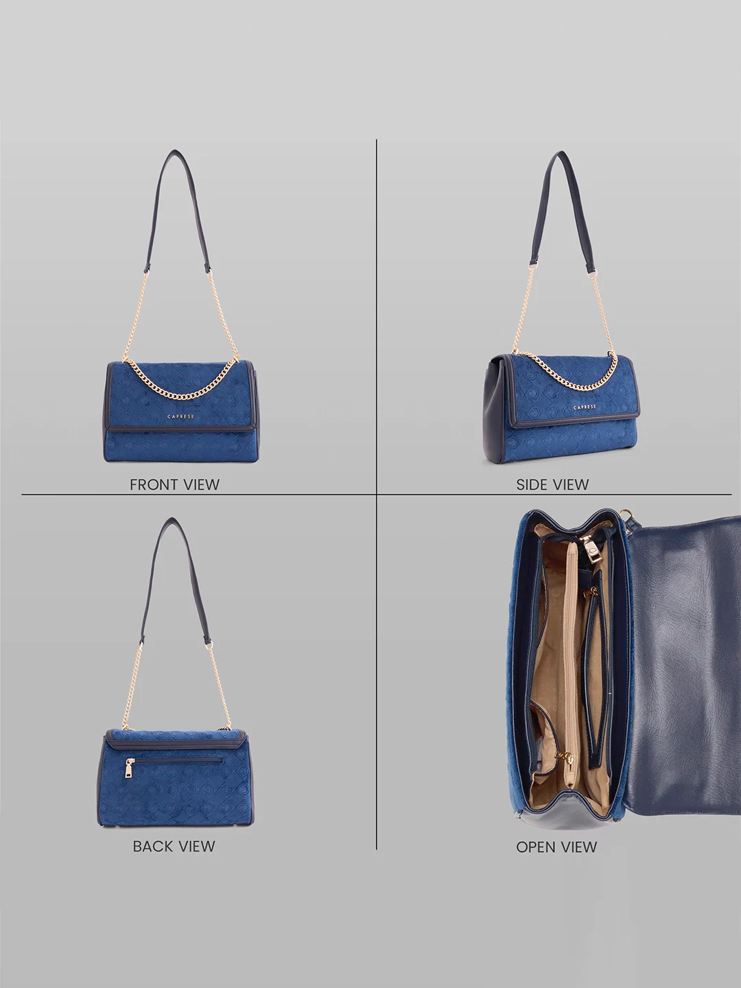 Caprese Katherine Large Midnight Blue Sling Bag - Image 3