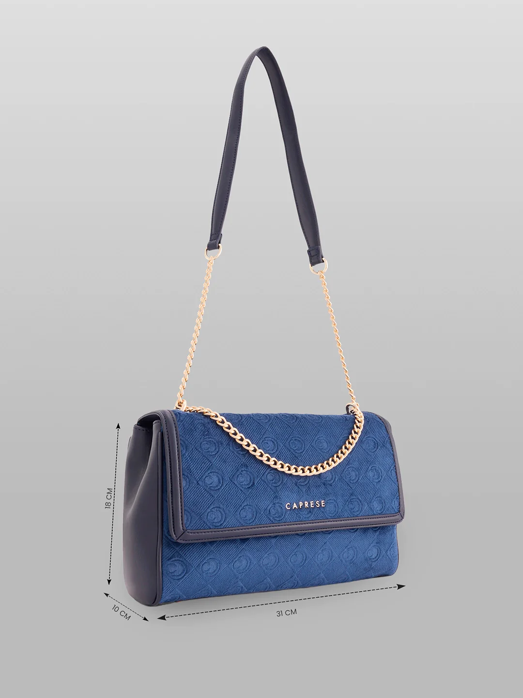 Caprese Katherine Large Midnight Blue Sling Bag - Image 4