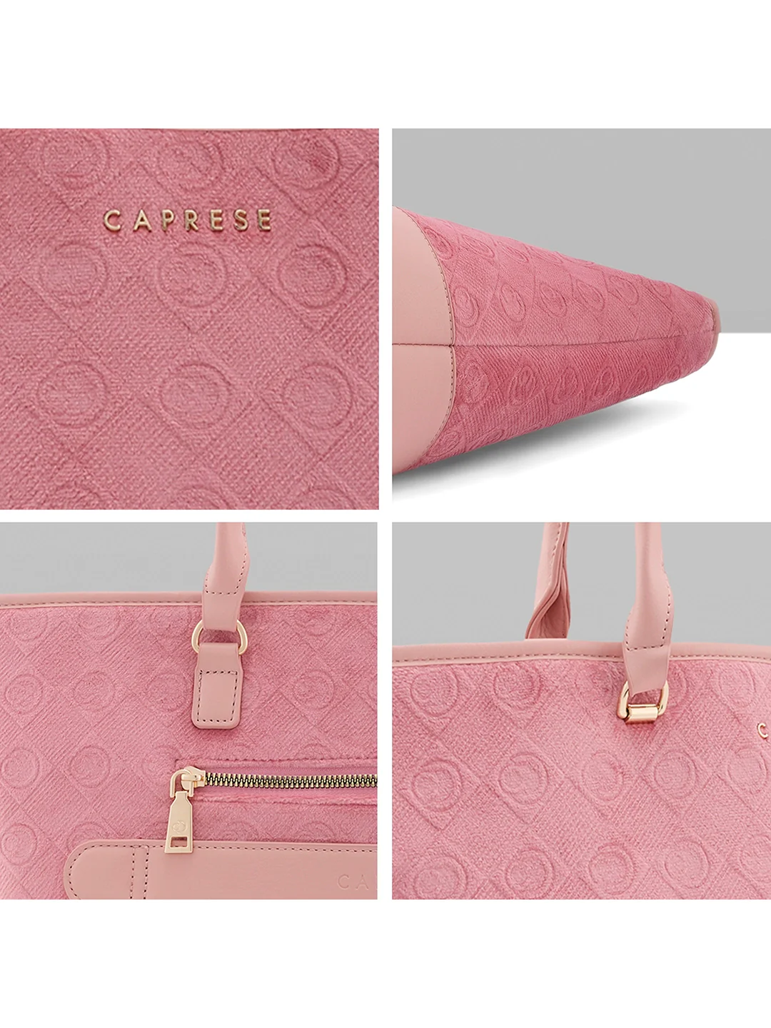 Caprese Katherine Large Pink Sorbet Laptop Tote Bag - Image 8