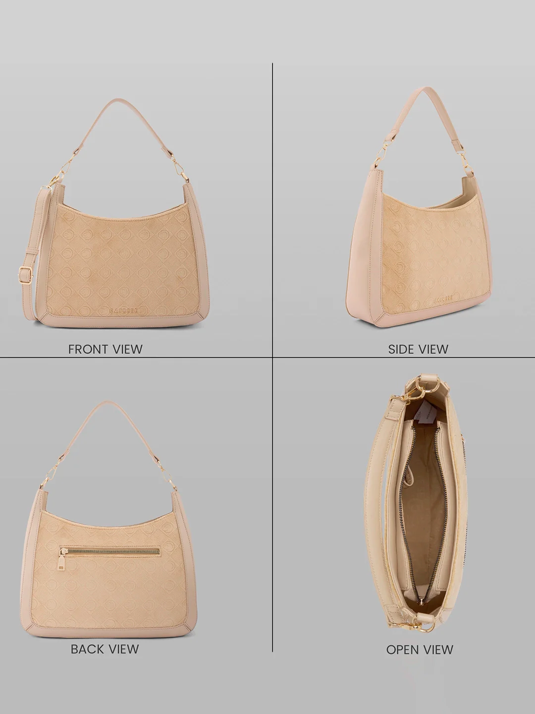 Caprese Katherine Medium Alpine Oat Hobo Bag - Image 7