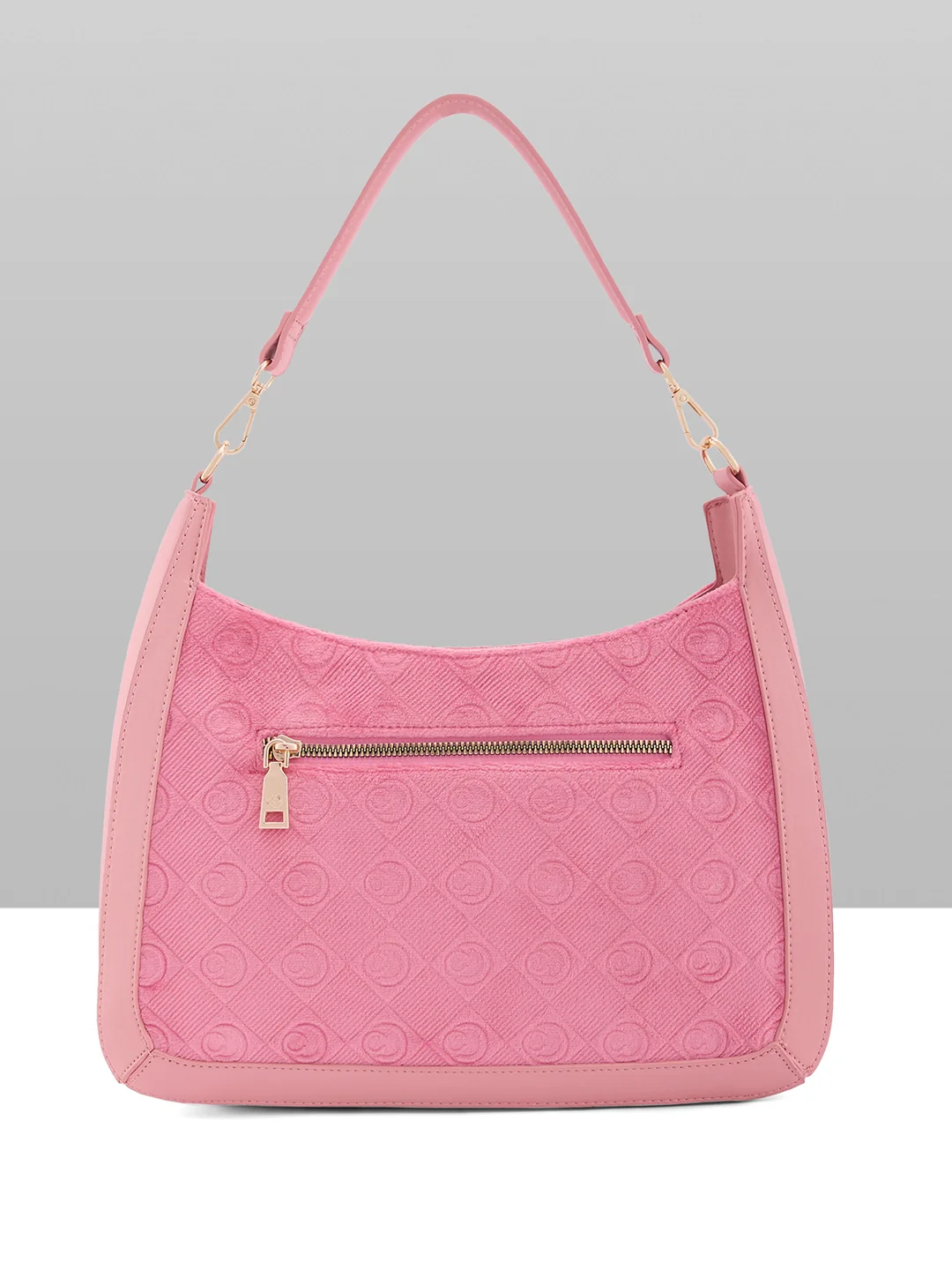 Caprese Katherine Medium Pink Sorbet Hobo Bag - Image 11