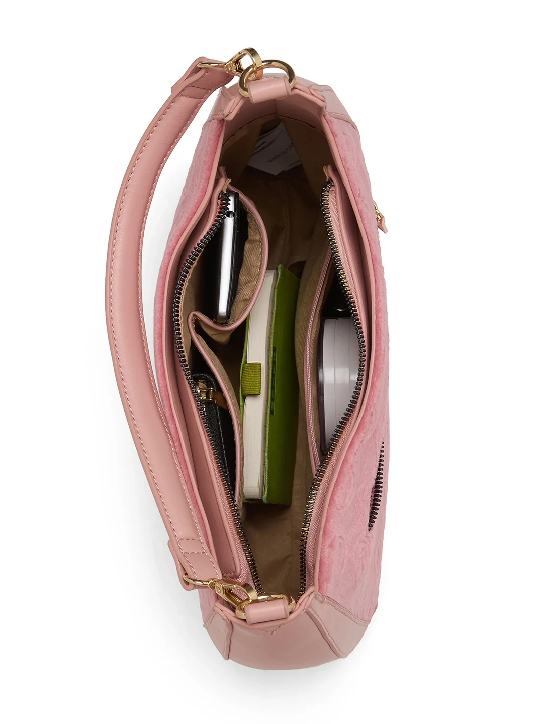 Caprese Katherine Medium Pink Sorbet Hobo Bag - Image 16