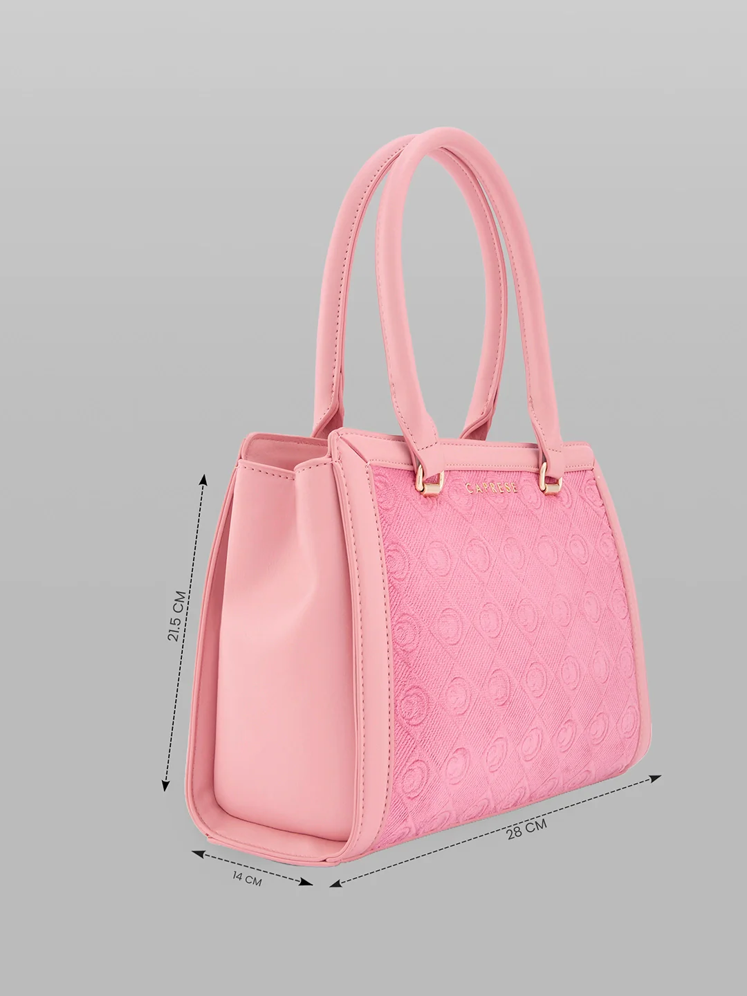 Caprese Katherine Medium Pink Sorbet Satchel Bag - Image 5