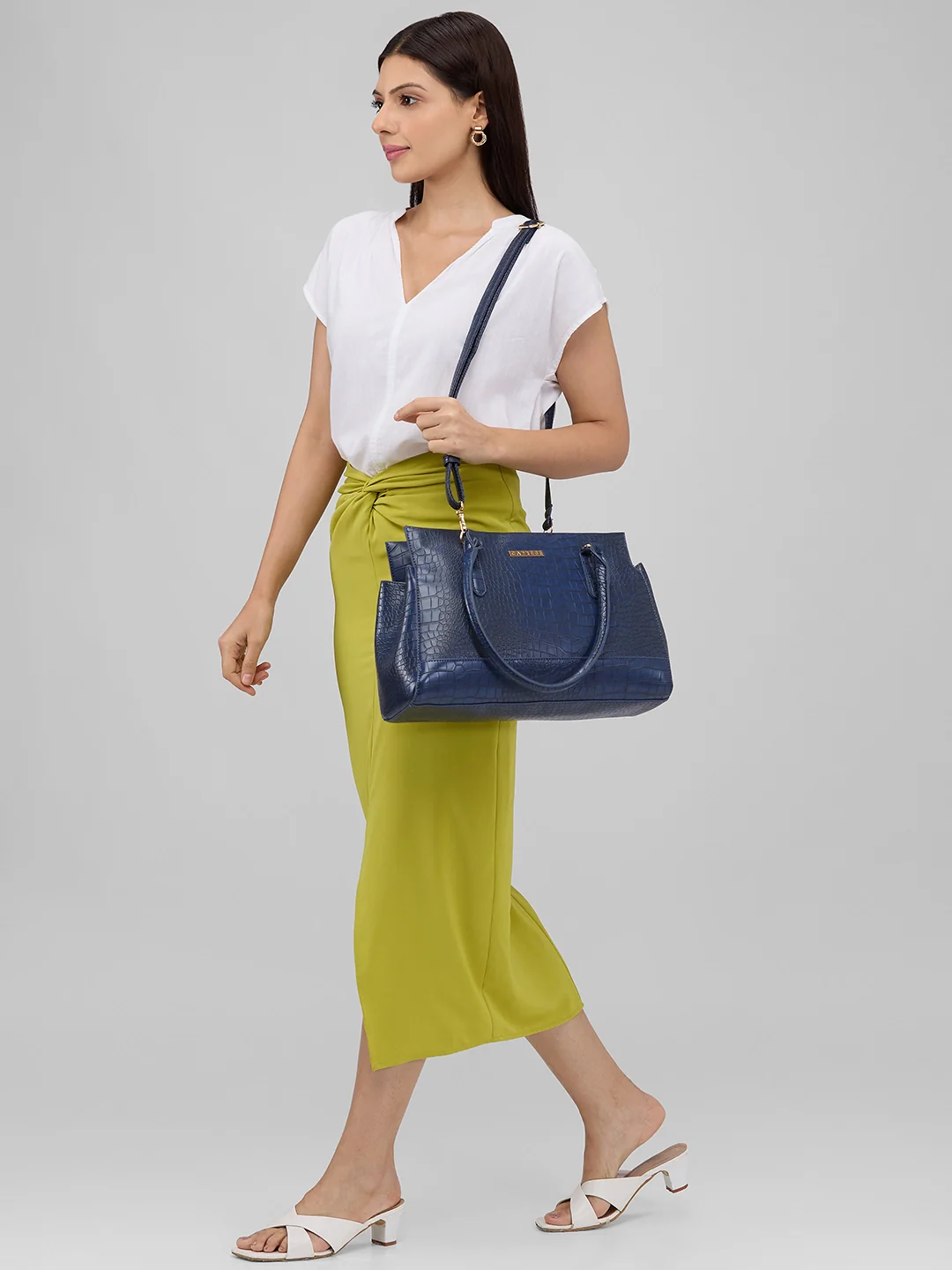 Caprese Kathey Medium Navy Tote Bag - Image 2