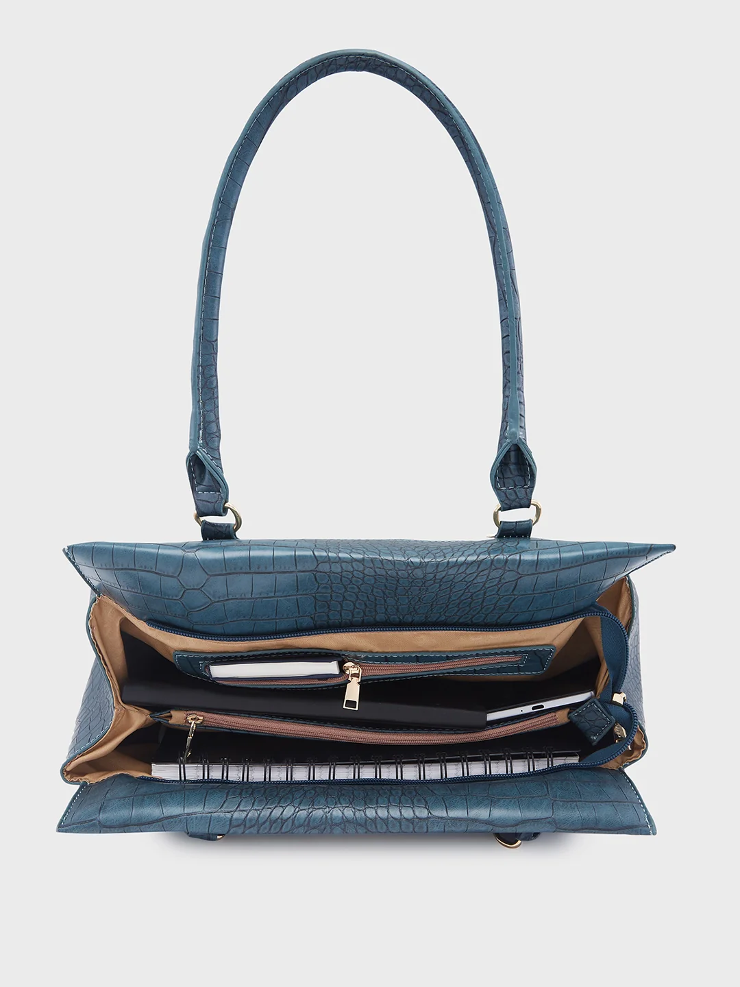 Caprese Kathey Medium Teal Tote Bag - Image 6