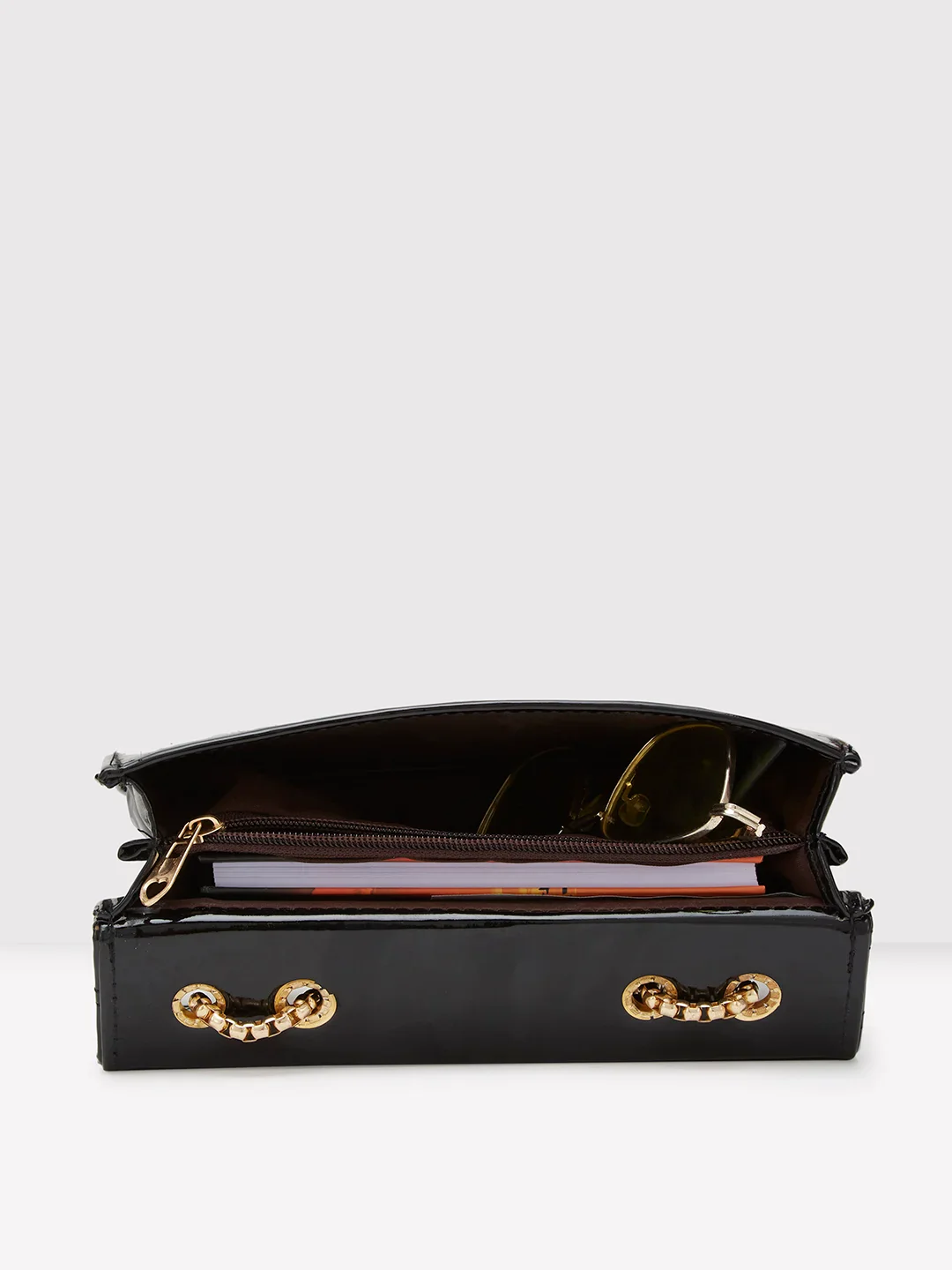 Caprese Kattie Medium Black Sling Bag - Image 10