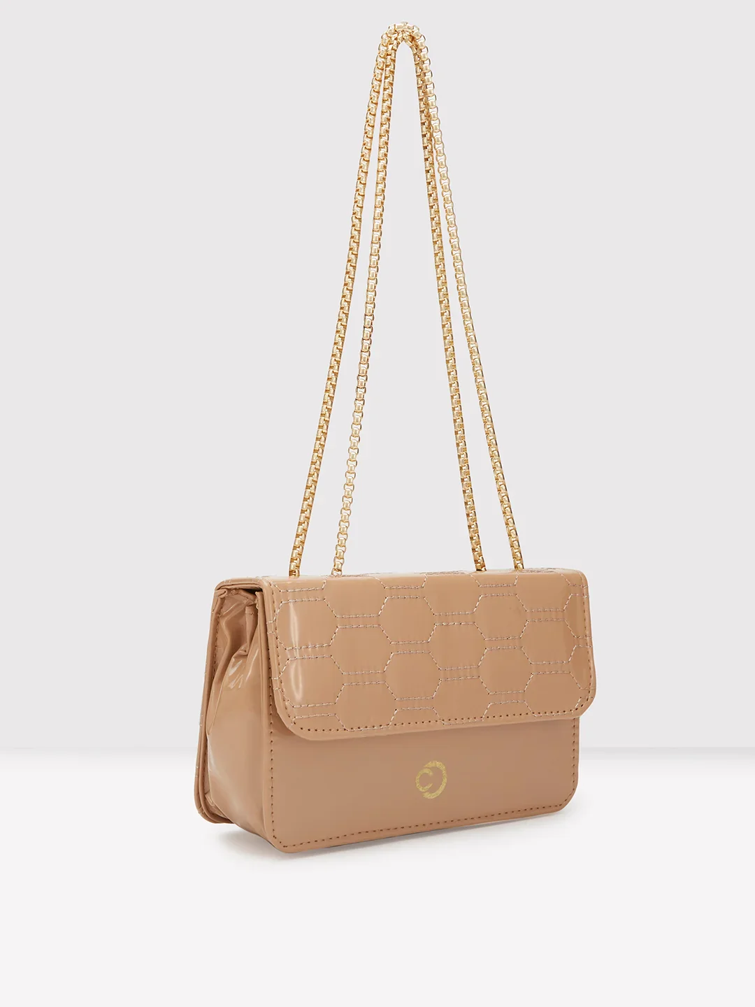 Caprese Kattie Medium Nude Sling Bag - Image 6