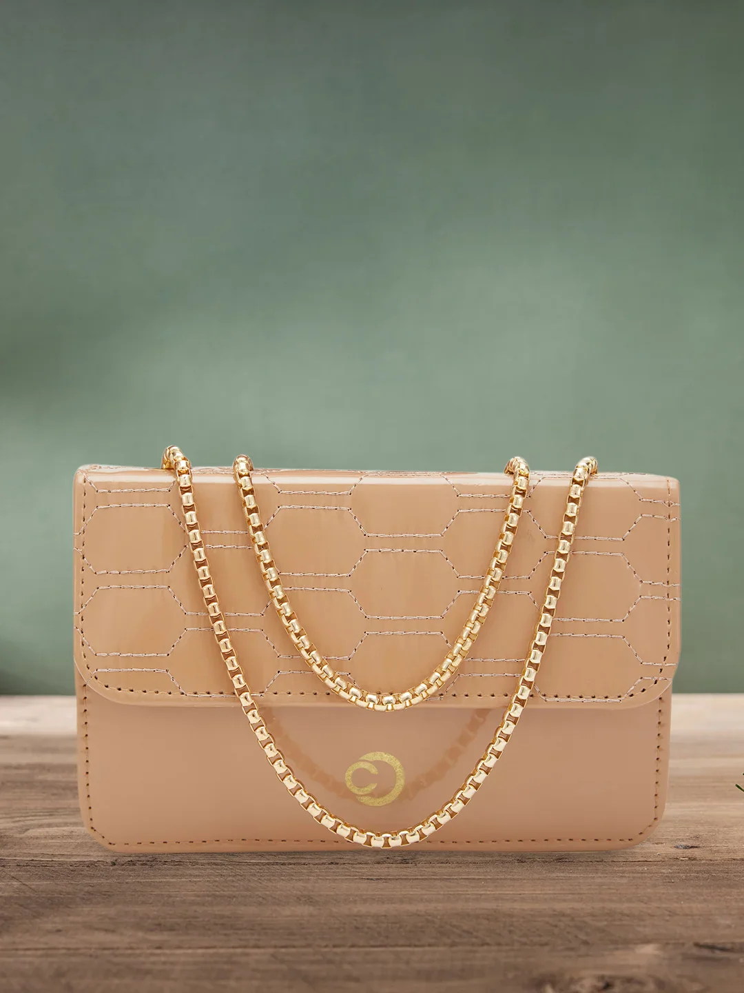 Caprese Kattie Medium Nude Sling Bag - Image 9