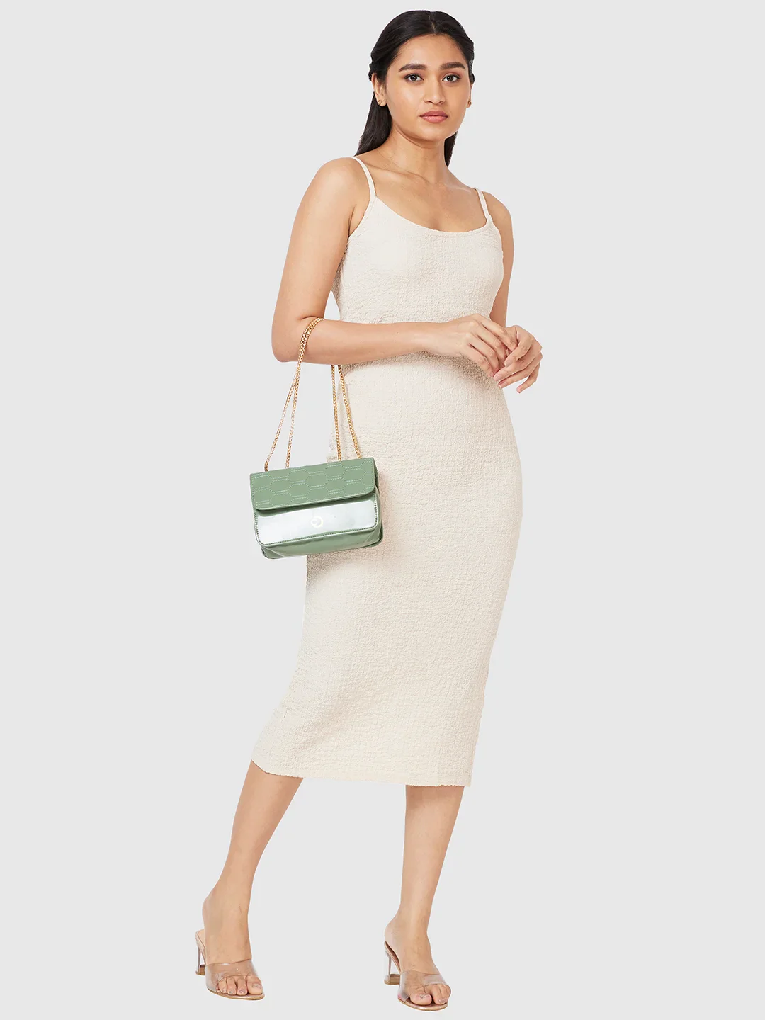 Caprese Kattie Medium Sage Sling Bag - Image 2