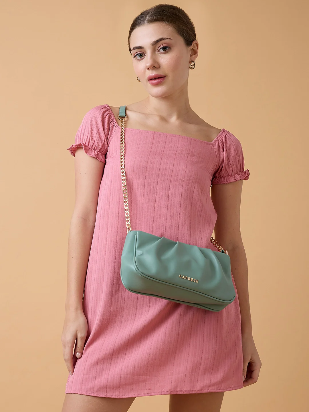 Caprese Kay Small Green Sling Bag - Image 8