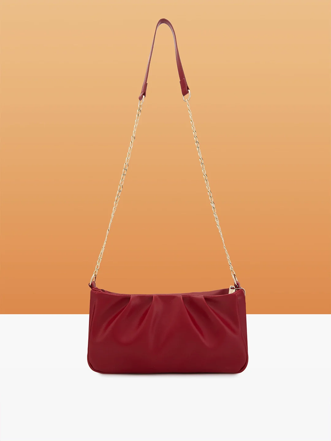 Caprese Kay Small Maroon Sling Bag - Image 3