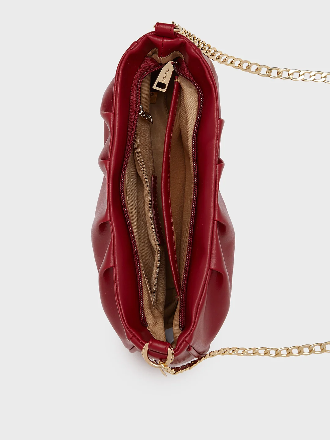Caprese Kay Small Maroon Sling Bag - Image 6