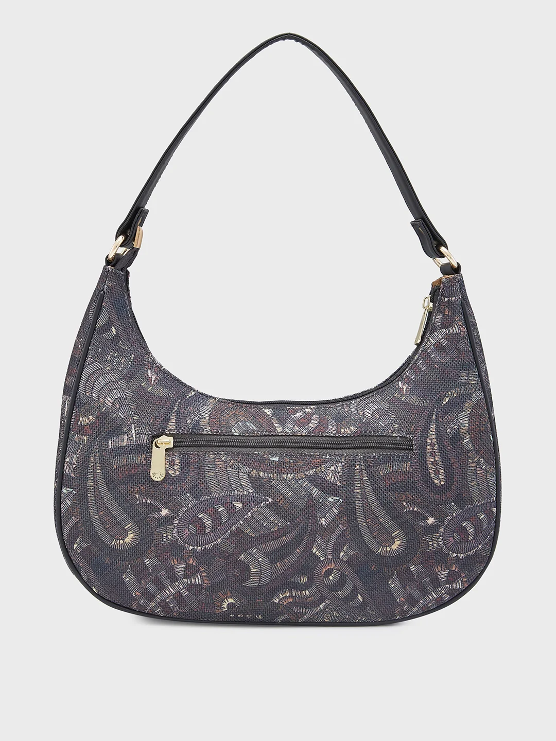 Caprese Kaya Medium Printed Black Hobo Bag - Image 2