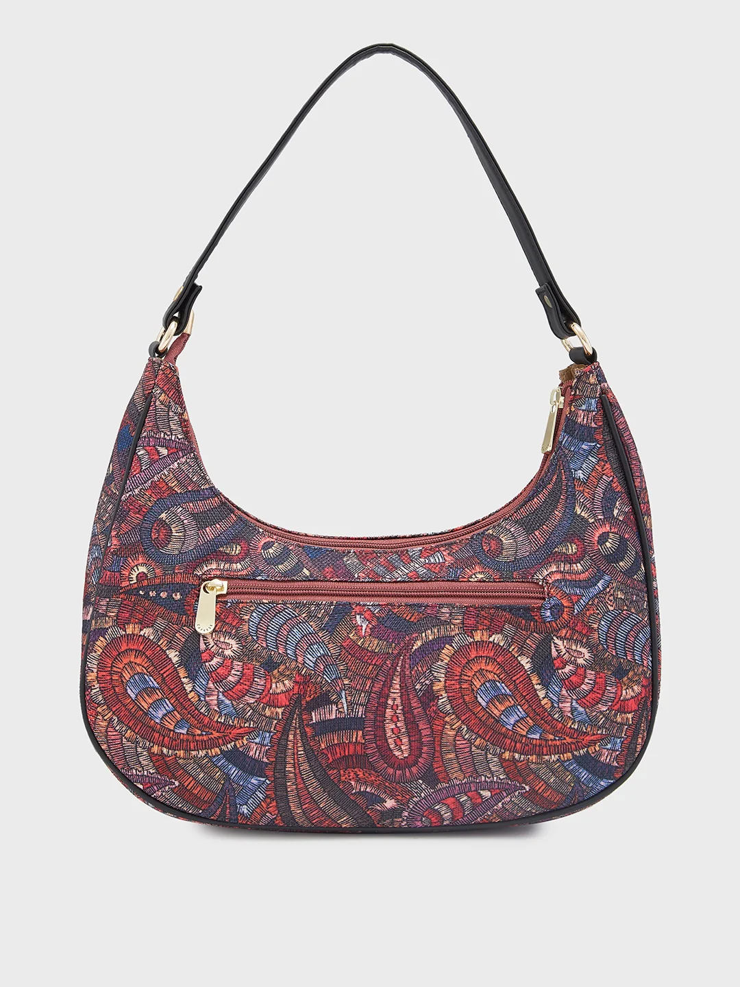 Caprese Kaya Medium Printed Pink Hobo Bag - Image 3