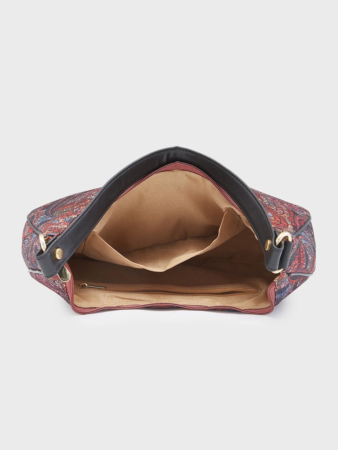 Caprese Kaya Medium Printed Pink Hobo Bag - Image 8