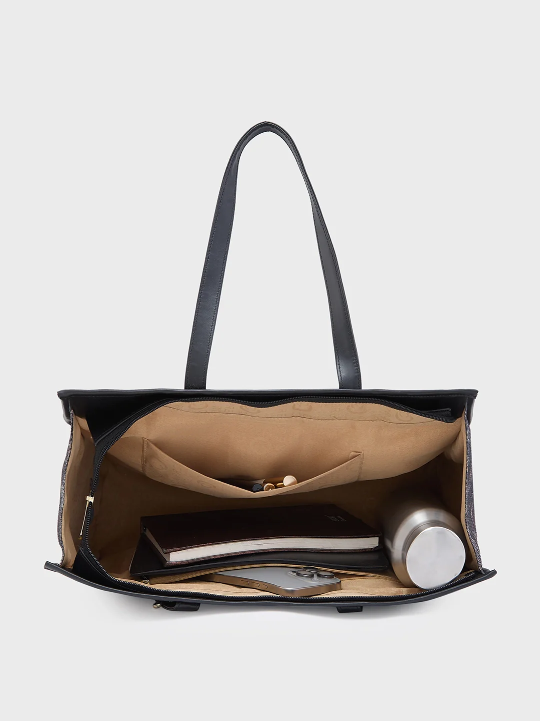 Caprese Kaya Large Printed Black Tote Bag - Image 7