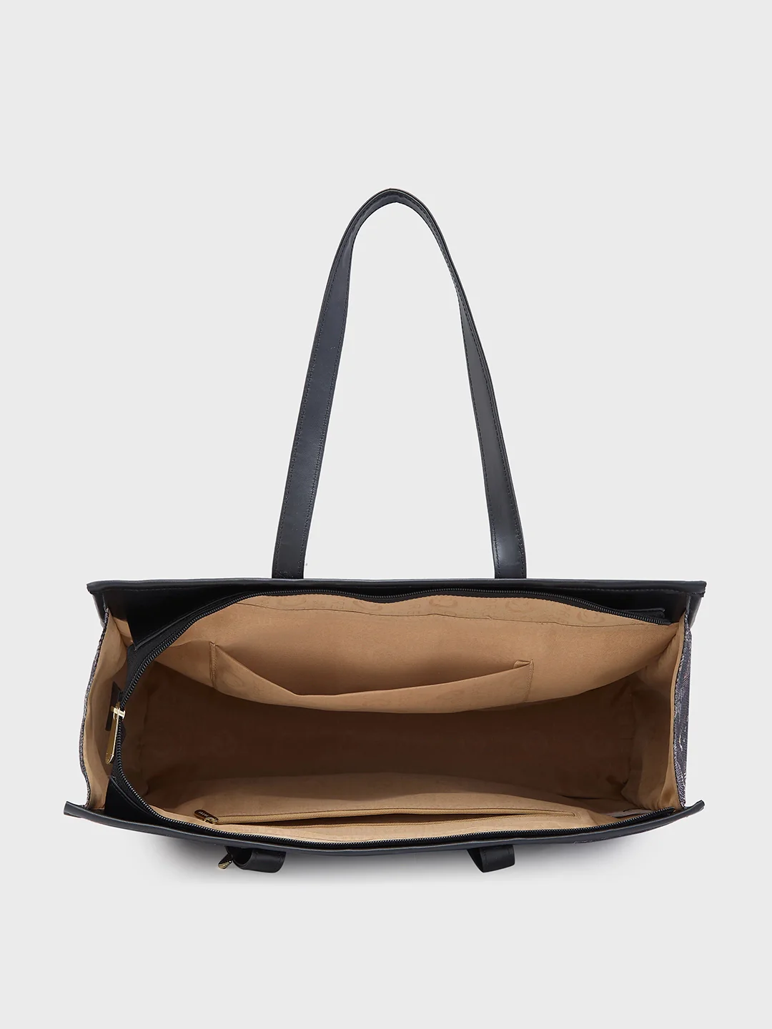 Caprese Kaya Large Printed Black Tote Bag - Image 8