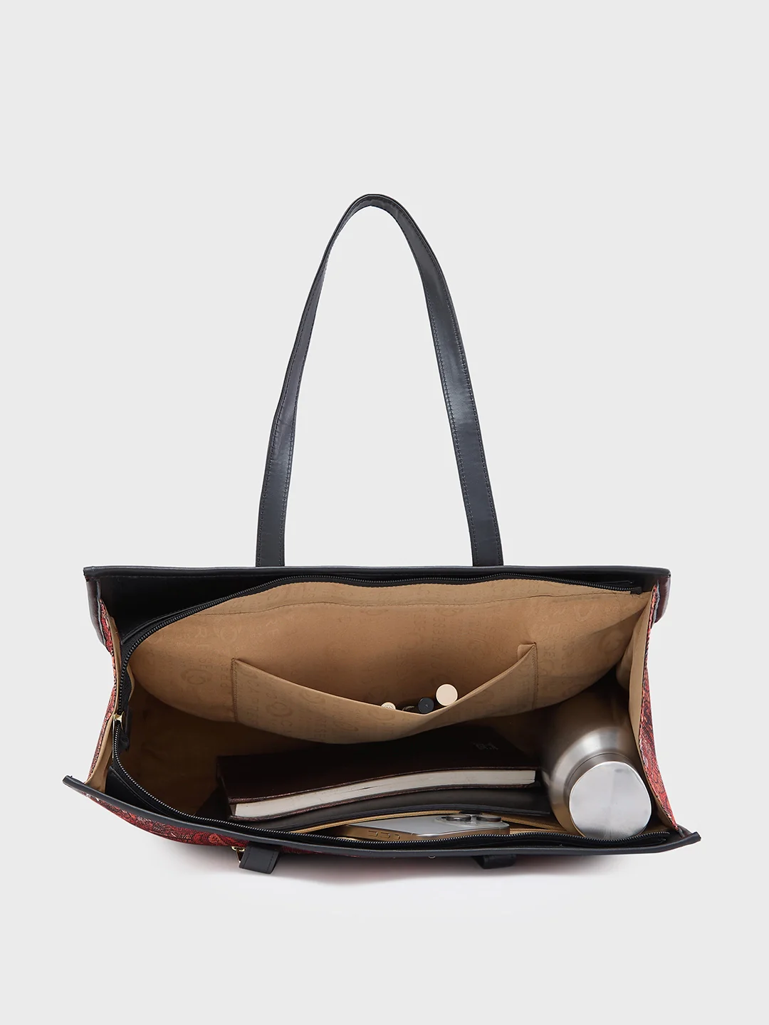 Caprese Kaya Large Printed Red Tote Bag - Image 7