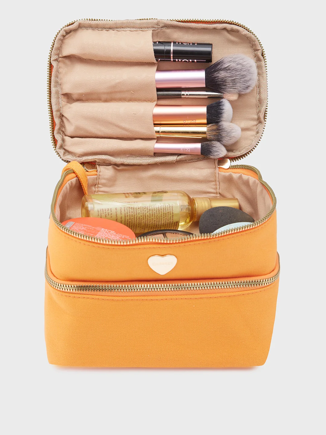 Caprese Keats Large Orange Handheld Vanity Bag - Image 9