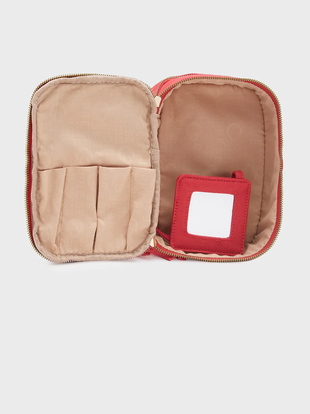 Caprese Keats Large Red Handheld Vanity Bag - Image 10