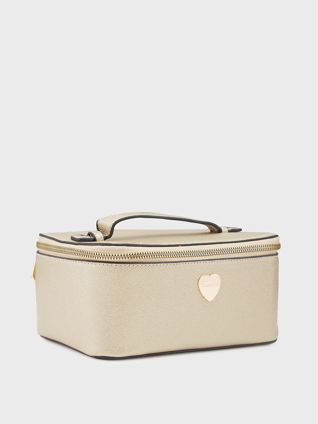 Caprese Keats Medium Gold Handheld Vanity Bag - Image 4