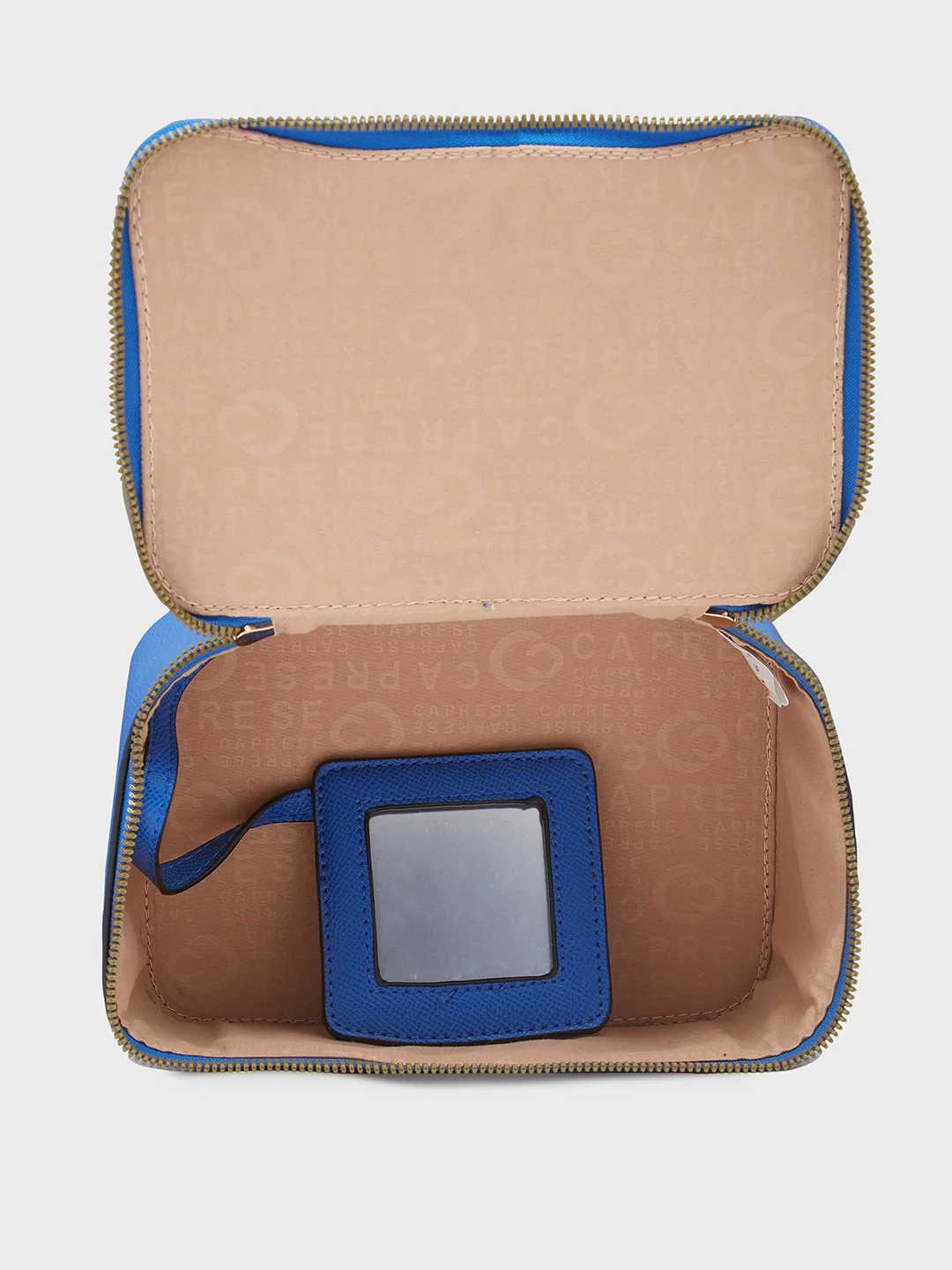 Caprese Keats Medium Royal Blue Handheld Vanity Bag - Image 10