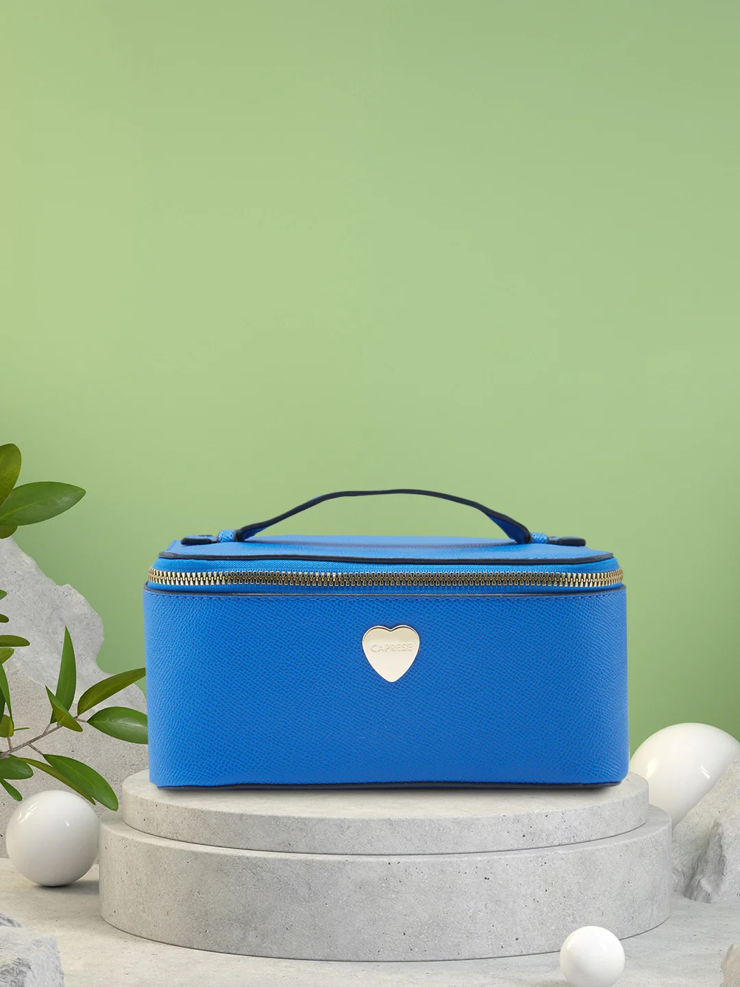 Caprese Keats Medium Royal Blue Handheld Vanity Bag - Image 2