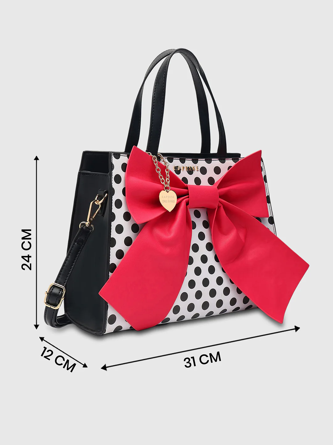 Caprese Kelsey Medium Fuchsia Satchel Bag - Image 4