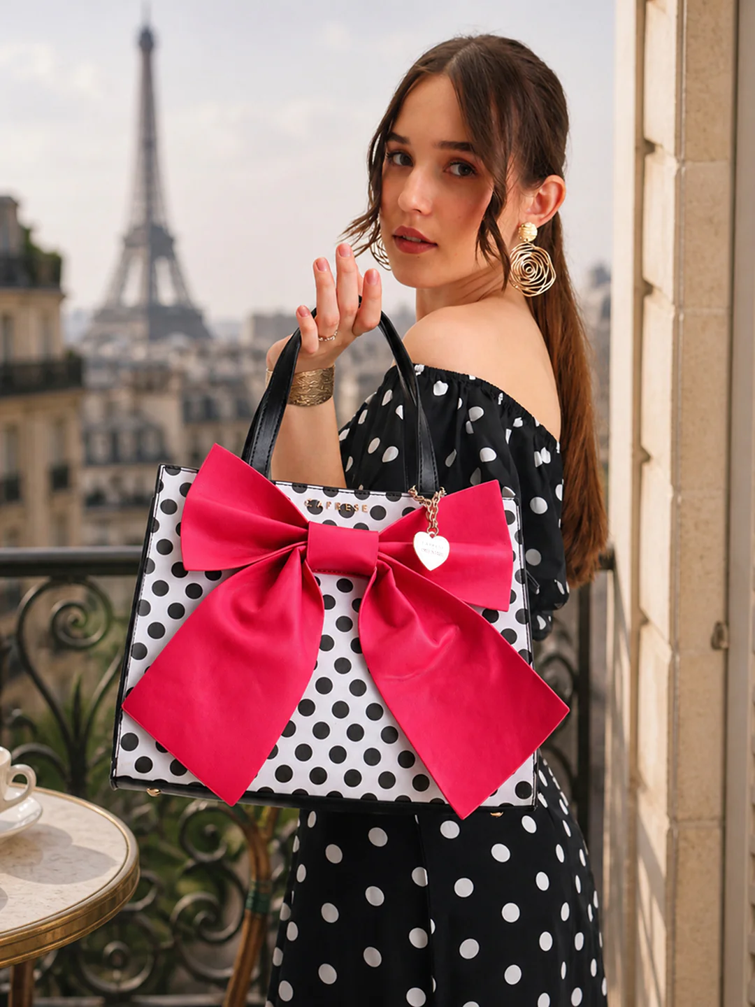 Caprese Kelsey Medium Fuchsia Satchel Bag - Image 6