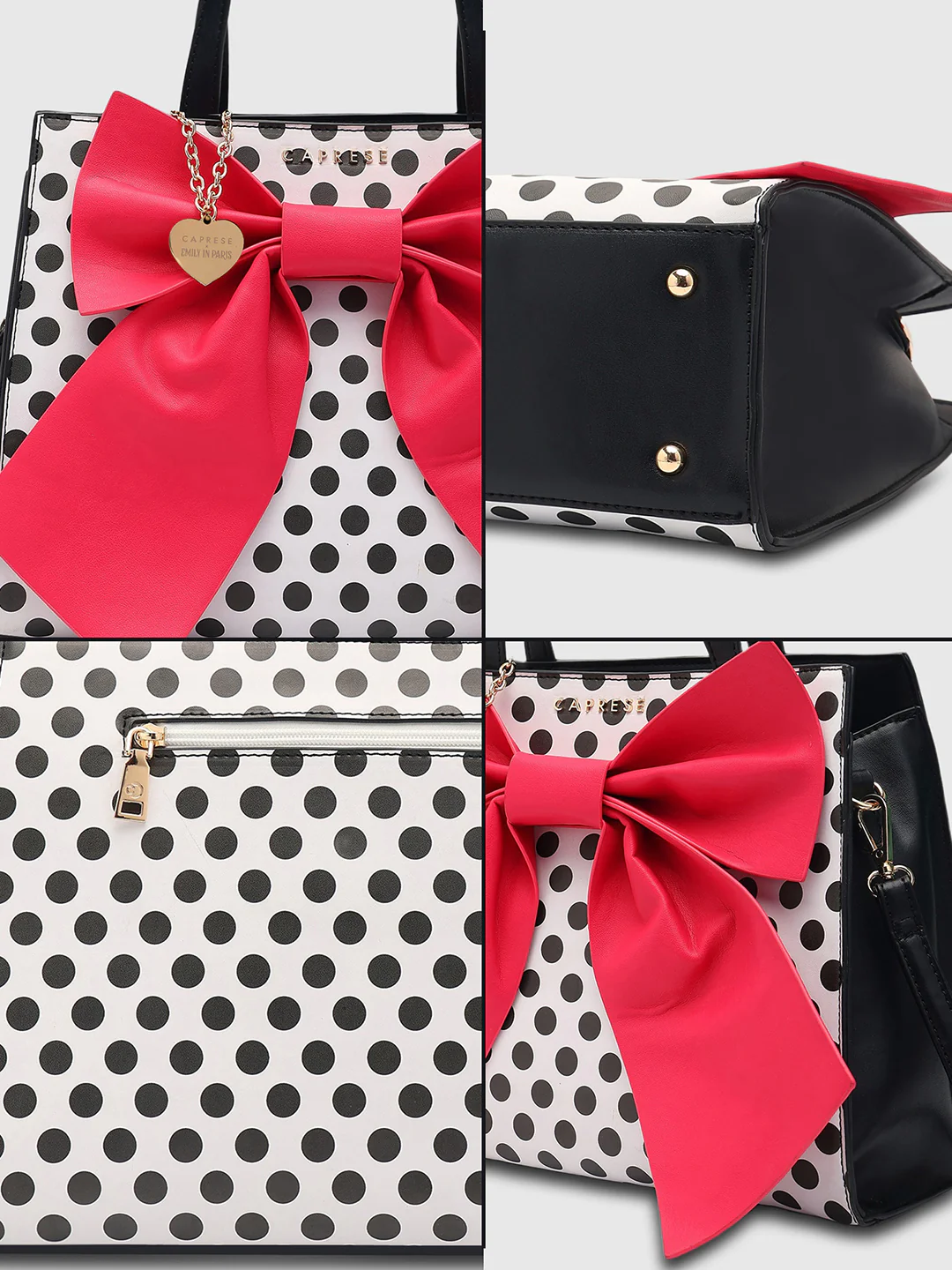 Caprese Kelsey Medium Fuchsia Satchel Bag - Image 8