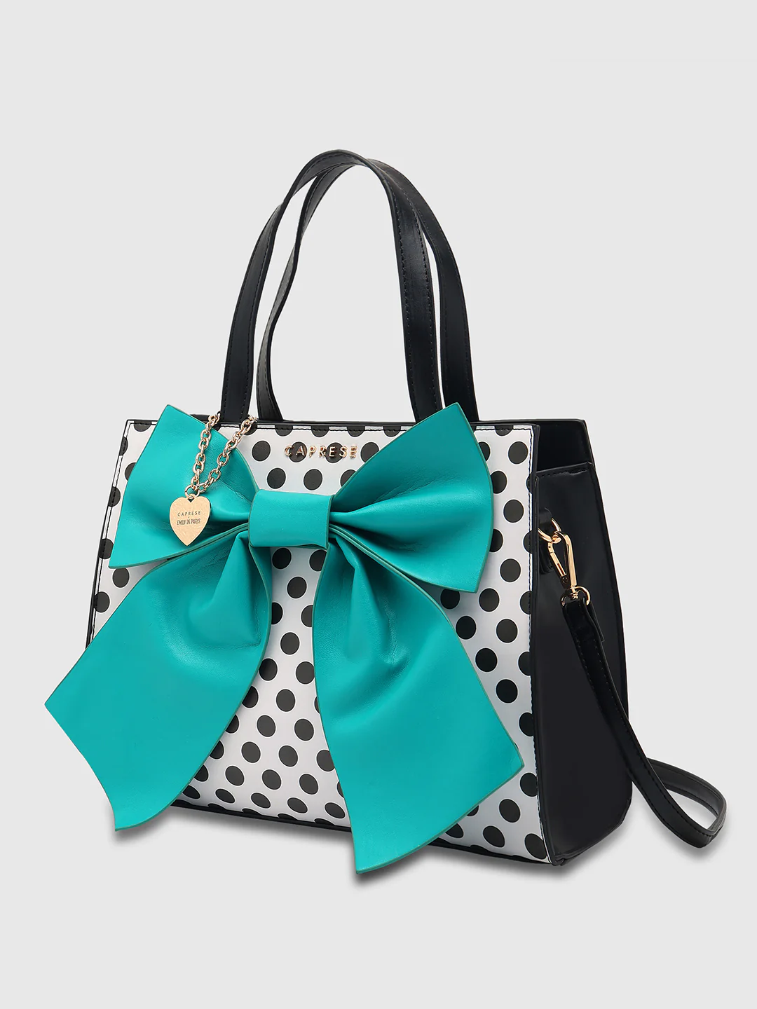 Caprese Kelsey Medium Teal Satchel Bag - Image 10