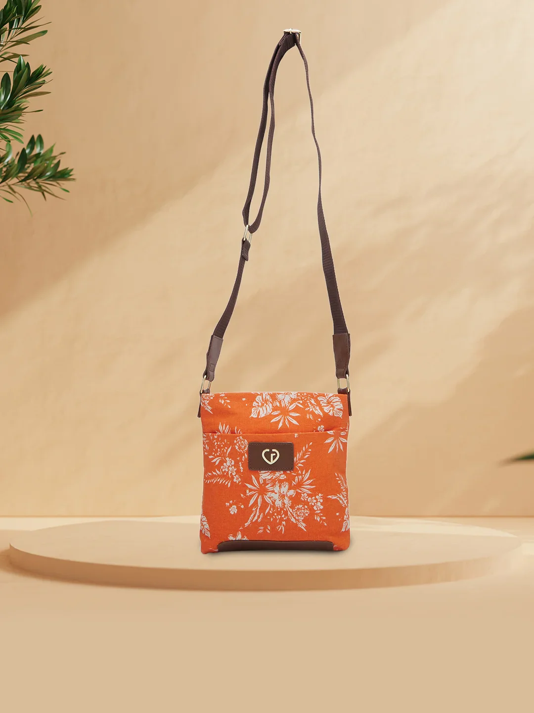 Caprese Kendall Medium Orange Sling Bag - Image 2