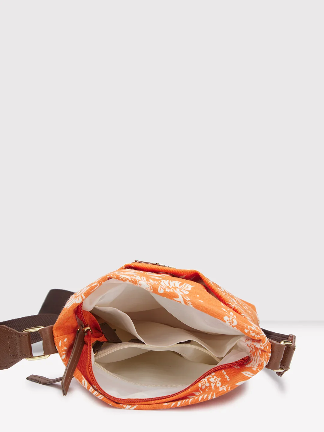 Caprese Kendall Medium Orange Sling Bag - Image 7