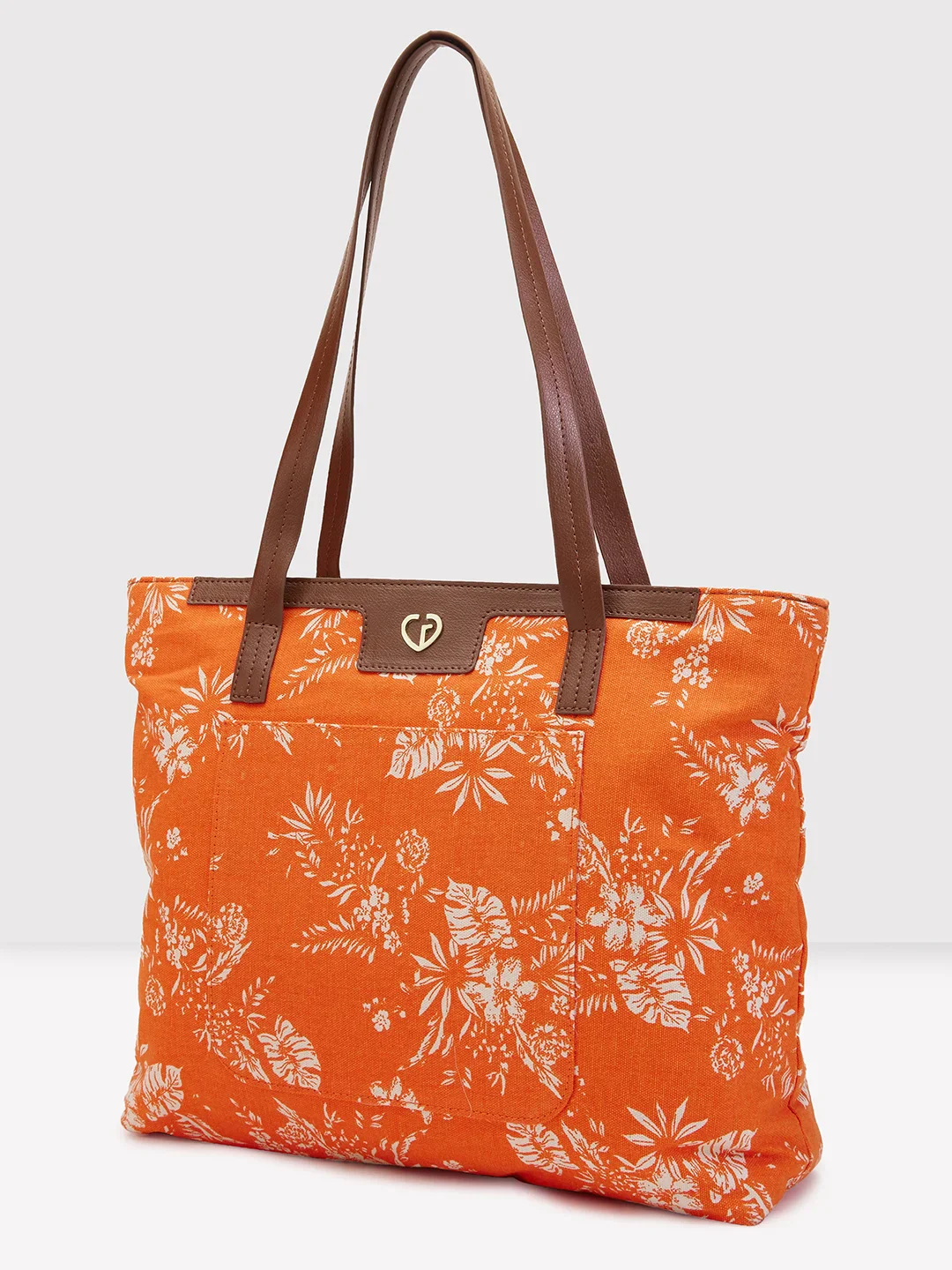 Caprese Kendall Large Orange Tote Bag - Image 4