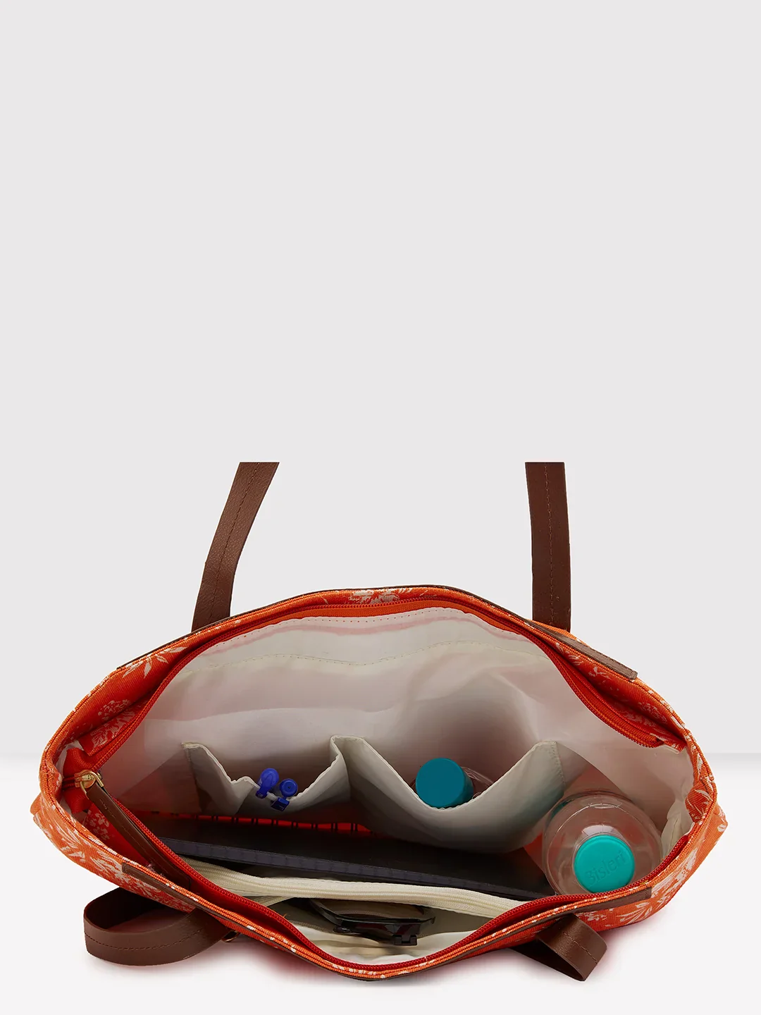 Caprese Kendall Large Orange Tote Bag - Image 6