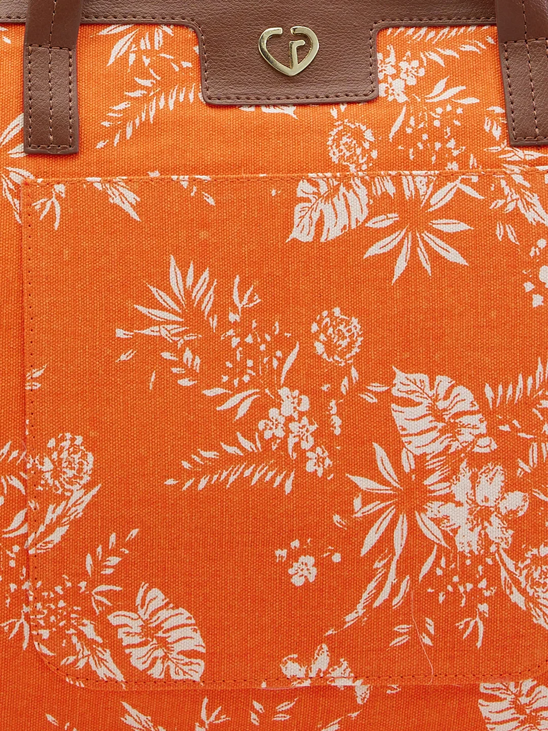 Caprese Kendall Large Orange Tote Bag - Image 8