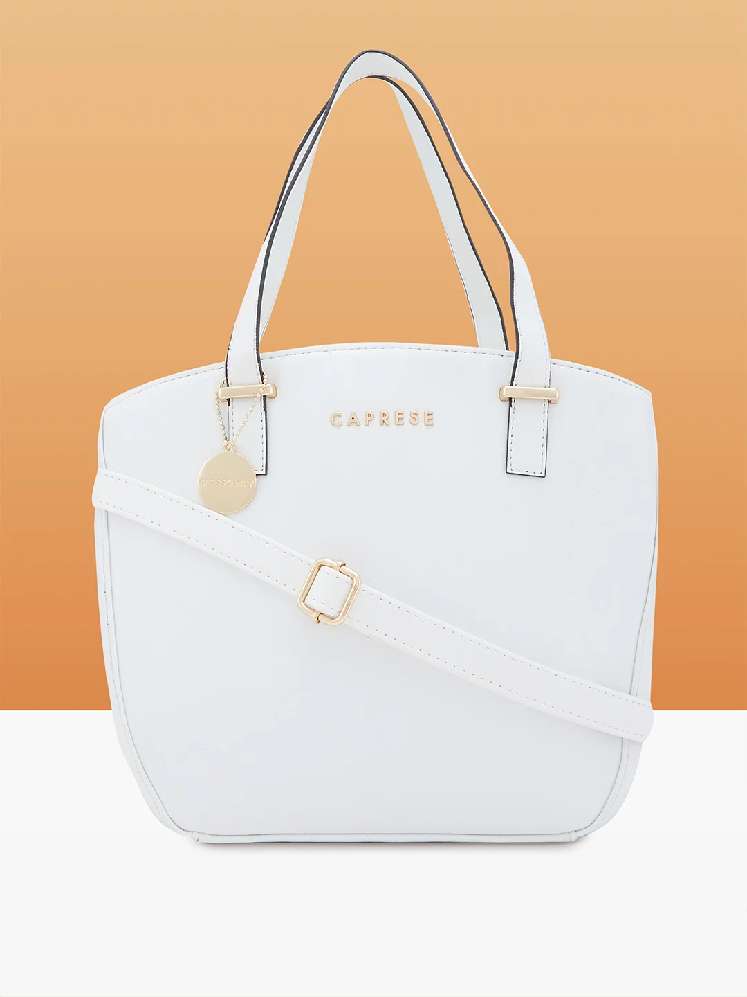 Caprese Kira Small White Satchel Bag