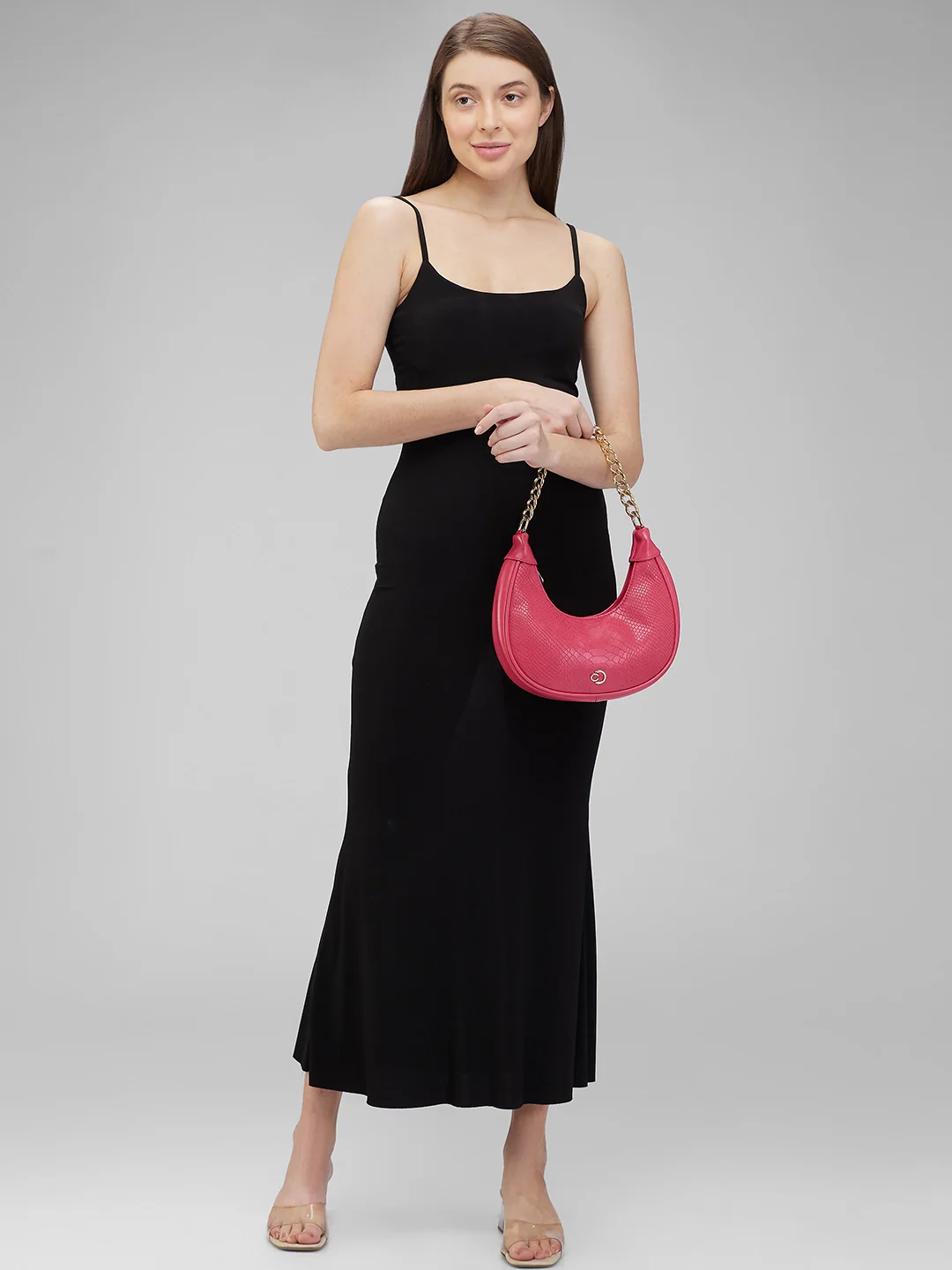 Caprese Kreya Small Fuchsia Hobo Bag - Image 2