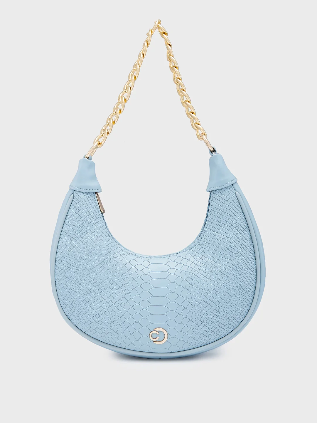Caprese Kreya Small Soft Blue Hobo Bag