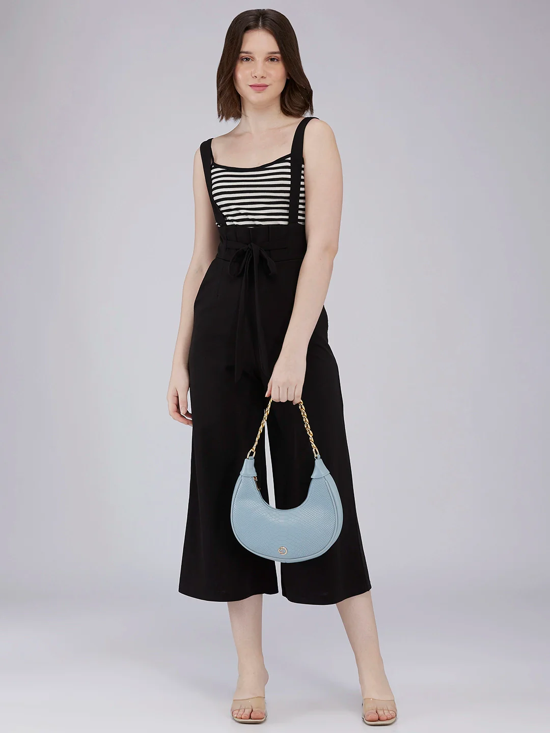 Caprese Kreya Small Soft Blue Hobo Bag - Image 3