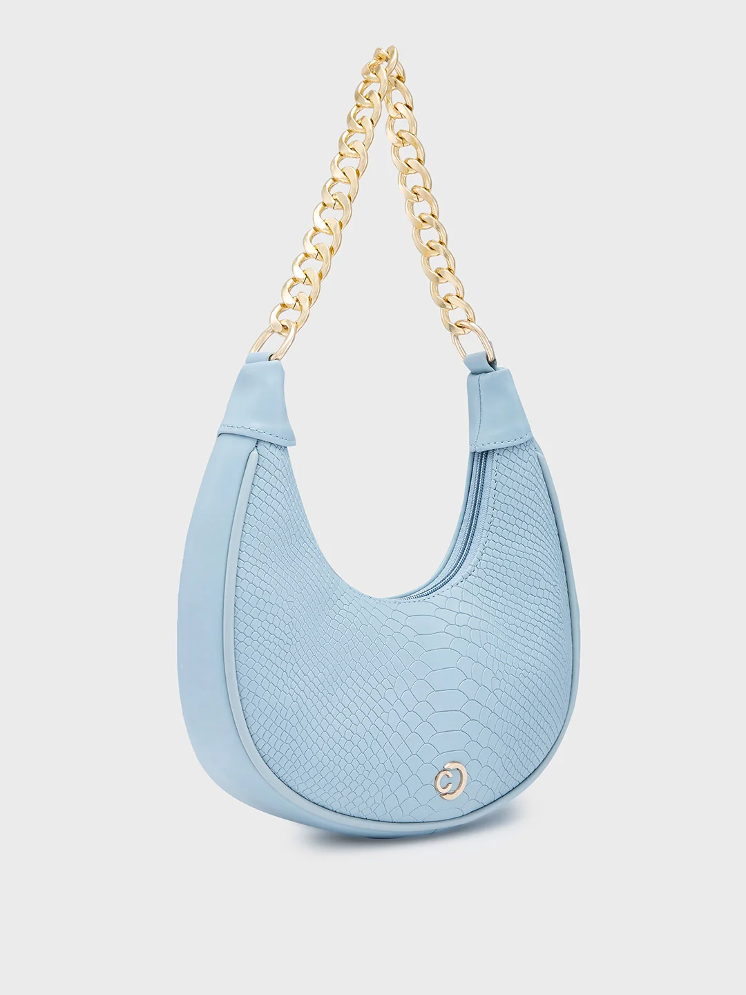 Caprese Kreya Small Soft Blue Hobo Bag - Image 5