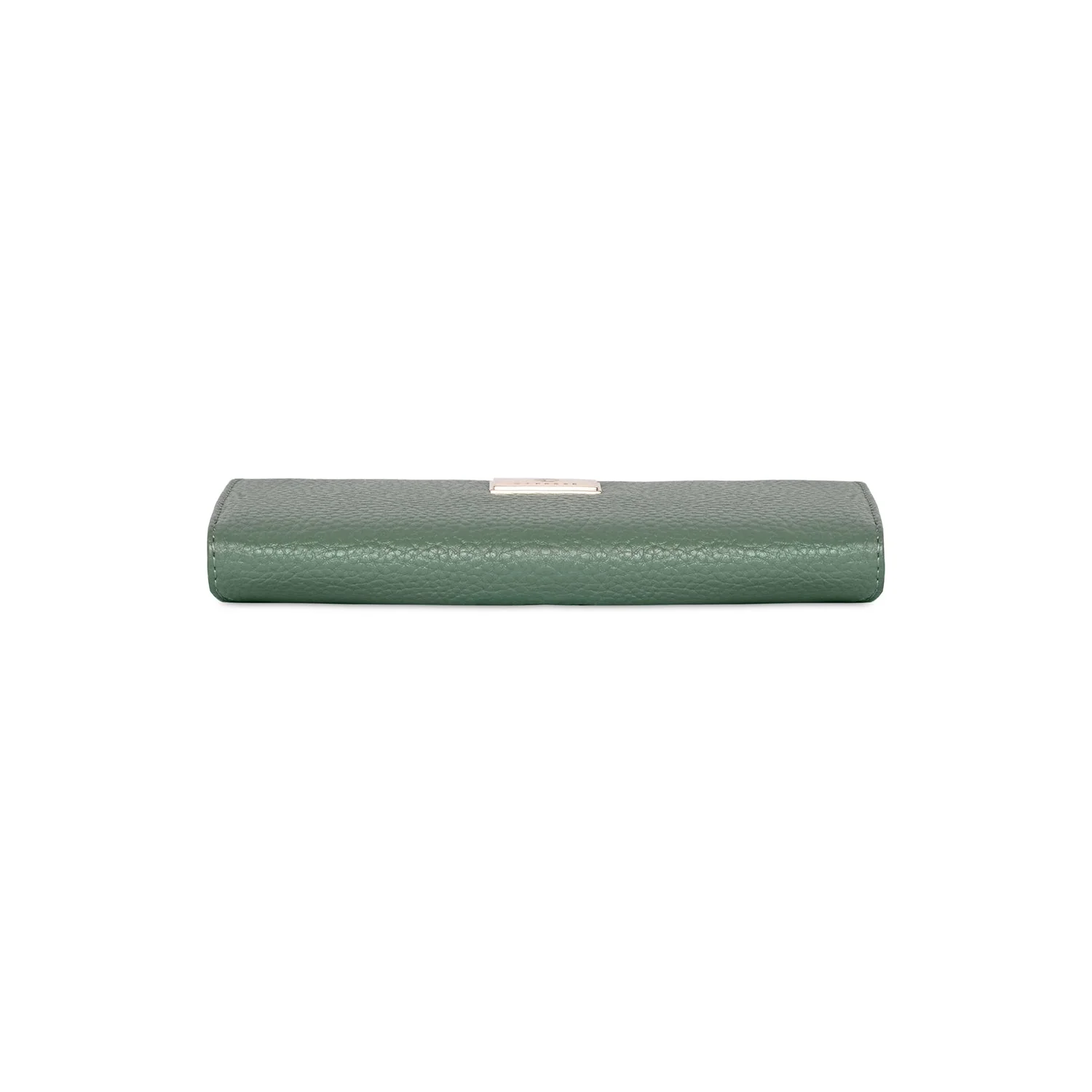 Caprese Kristin Medium Dull Green Fold Wallet - Image 6