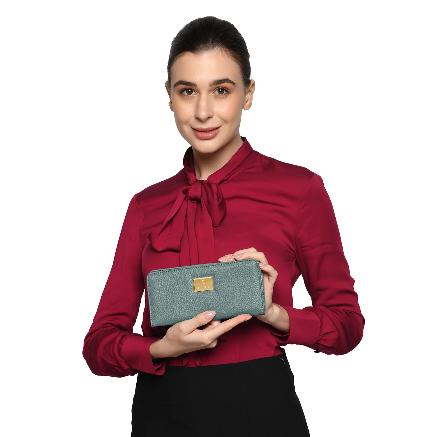 Caprese Kristin Medium Grey Fold Wallet - Image 2