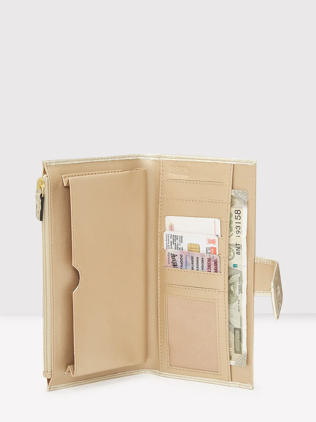 Caprese Kristy Medium Light Gold Wallet - Image 6