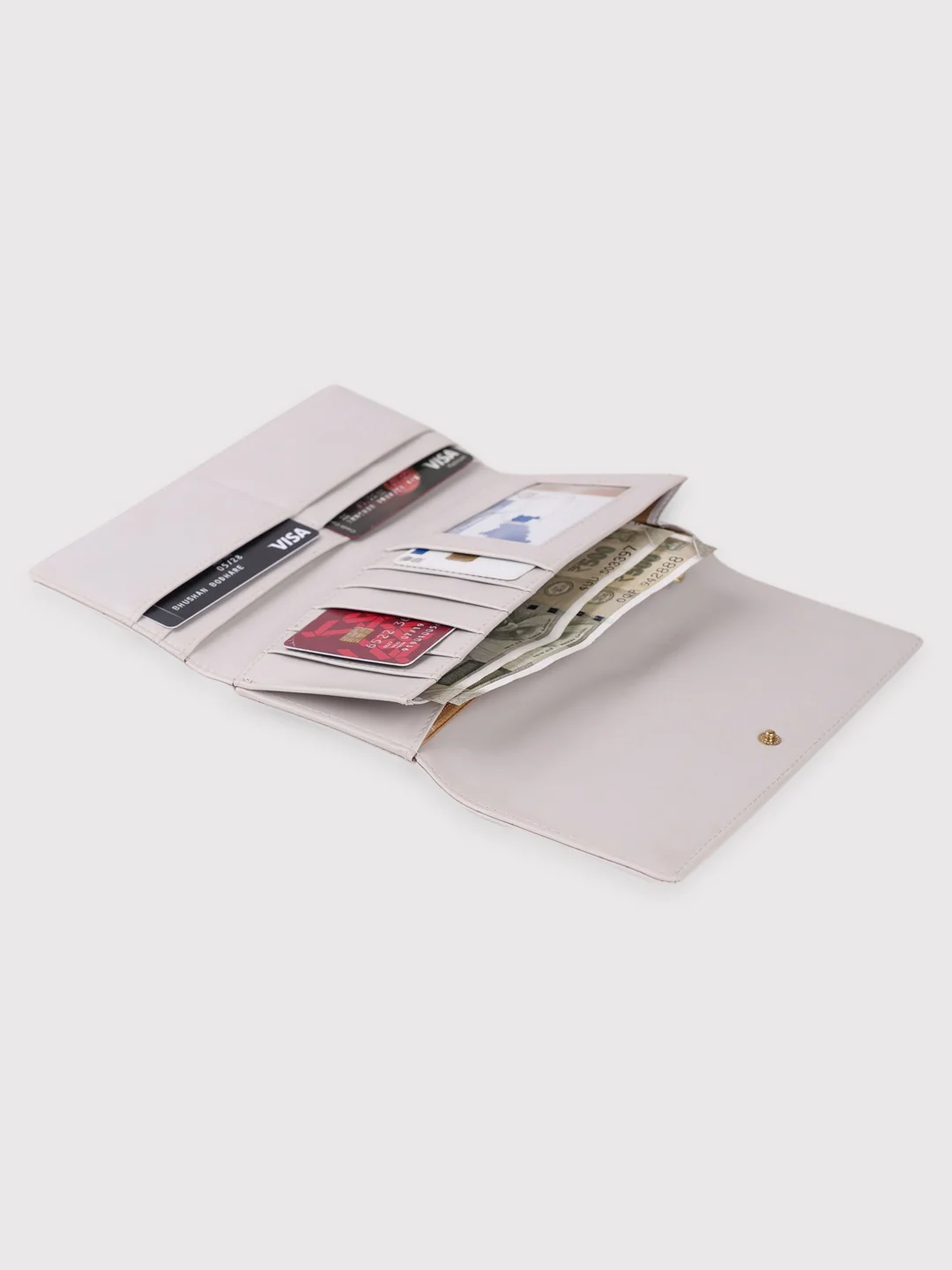 Caprese Kyle Medium Light Grey Flapover Wallet - Image 10