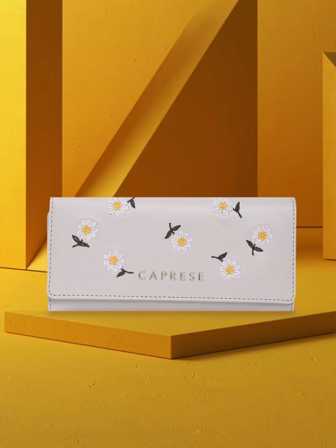 Caprese Kyle Medium Light Grey Flapover Wallet - Image 14