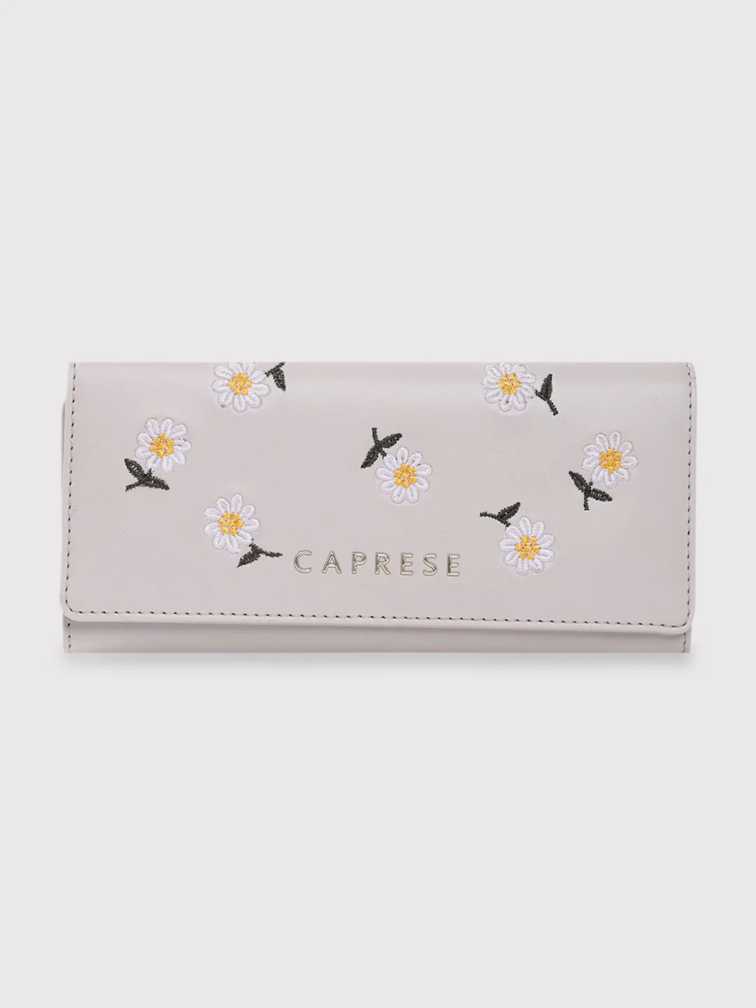 Caprese Kyle Medium Light Grey Flapover Wallet - Image 2