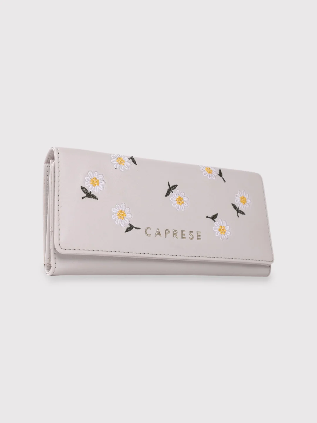 Caprese Kyle Medium Light Grey Flapover Wallet - Image 4