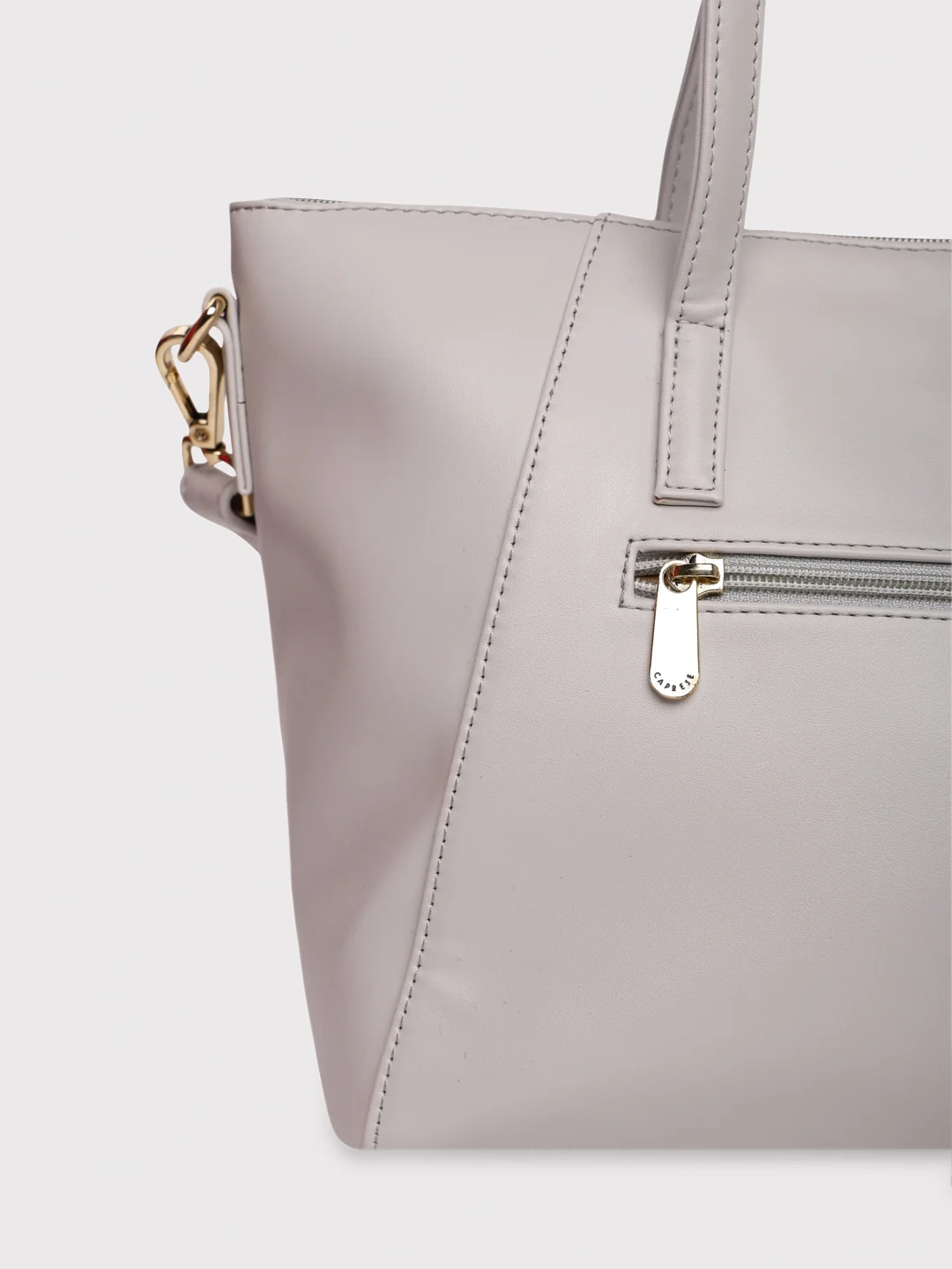 Caprese Kyle Medium Light Grey Satchel Bag - Image 11