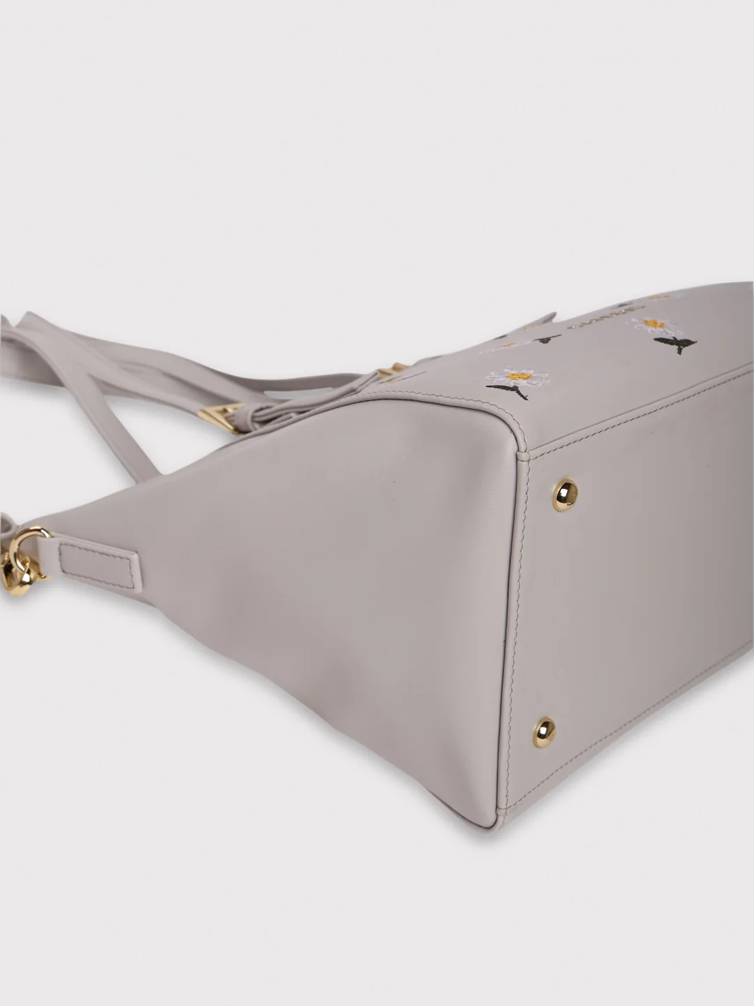 Caprese Kyle Medium Light Grey Satchel Bag - Image 5